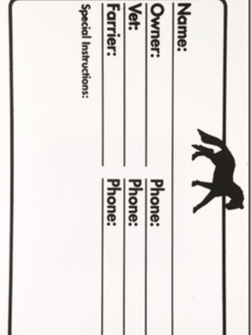 Dry Erase Horse Name Stall Plate 2pack NWT